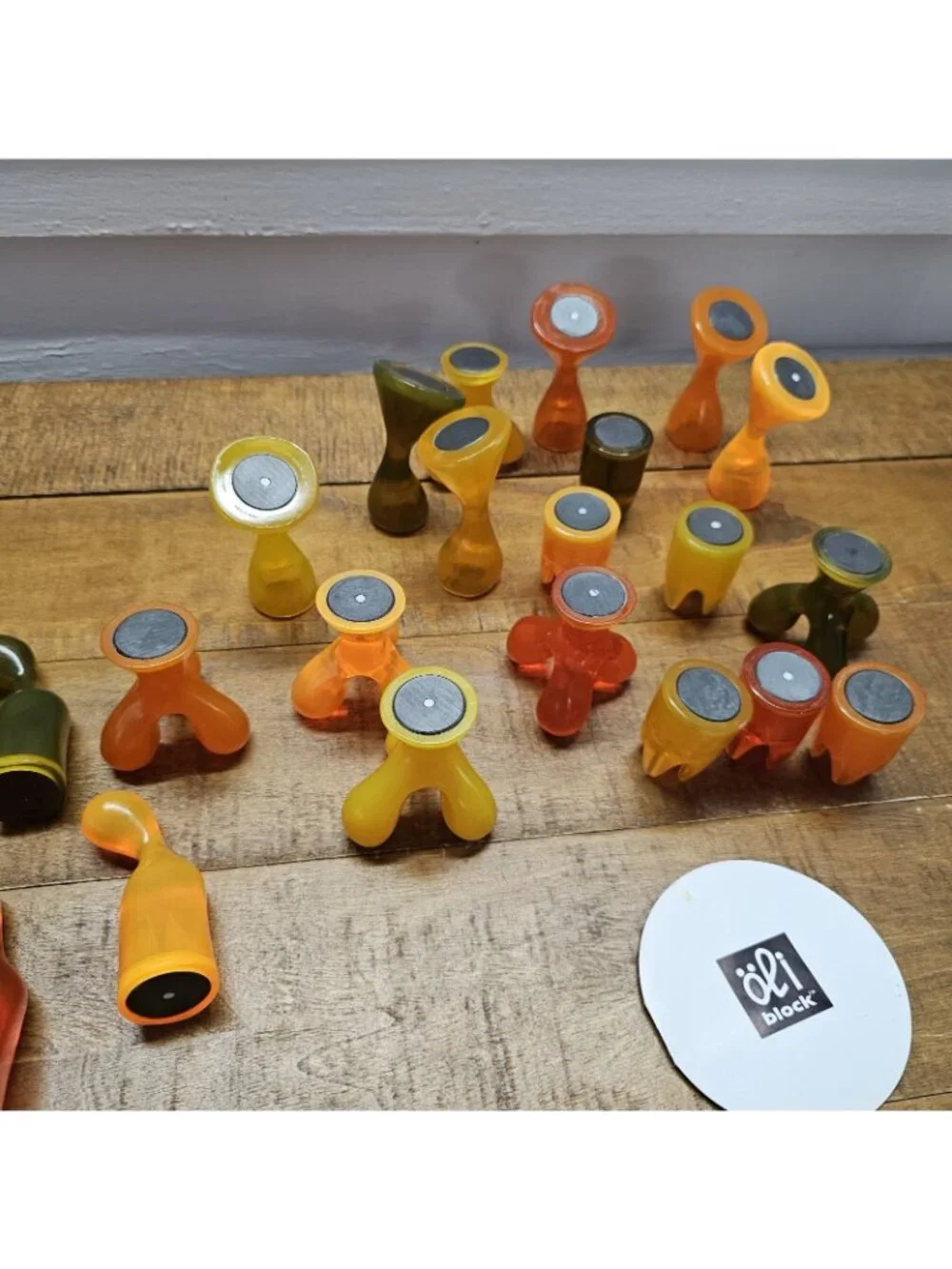 OLIBLOCK architectural building blocks 2001 -24 PC Set Clear Tube Orange
